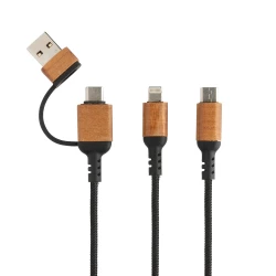 Kabel do ładowania 6 w 1 Ohio, plastik z recyklingu (P302.861)-4