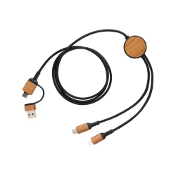 Kabel do ładowania 6 w 1 Ohio, plastik z recyklingu (P302.861)-9