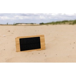 Bambusowy power bank 10000 mAh, ładowarka słoneczna (P322.399)-9