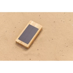 Bambusowy power bank 10000 mAh, ładowarka słoneczna (P322.399)-11