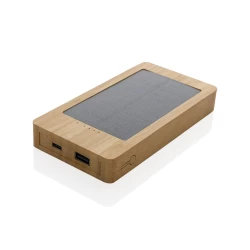 Bambusowy power bank 10000 mAh, ładowarka słoneczna (P322.399)-12